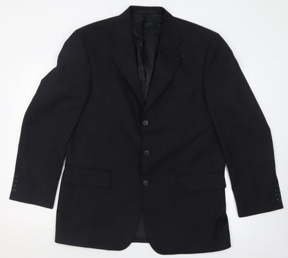Bäumler Baumer Mens Black  Polyester Jacket Blazer Size 36