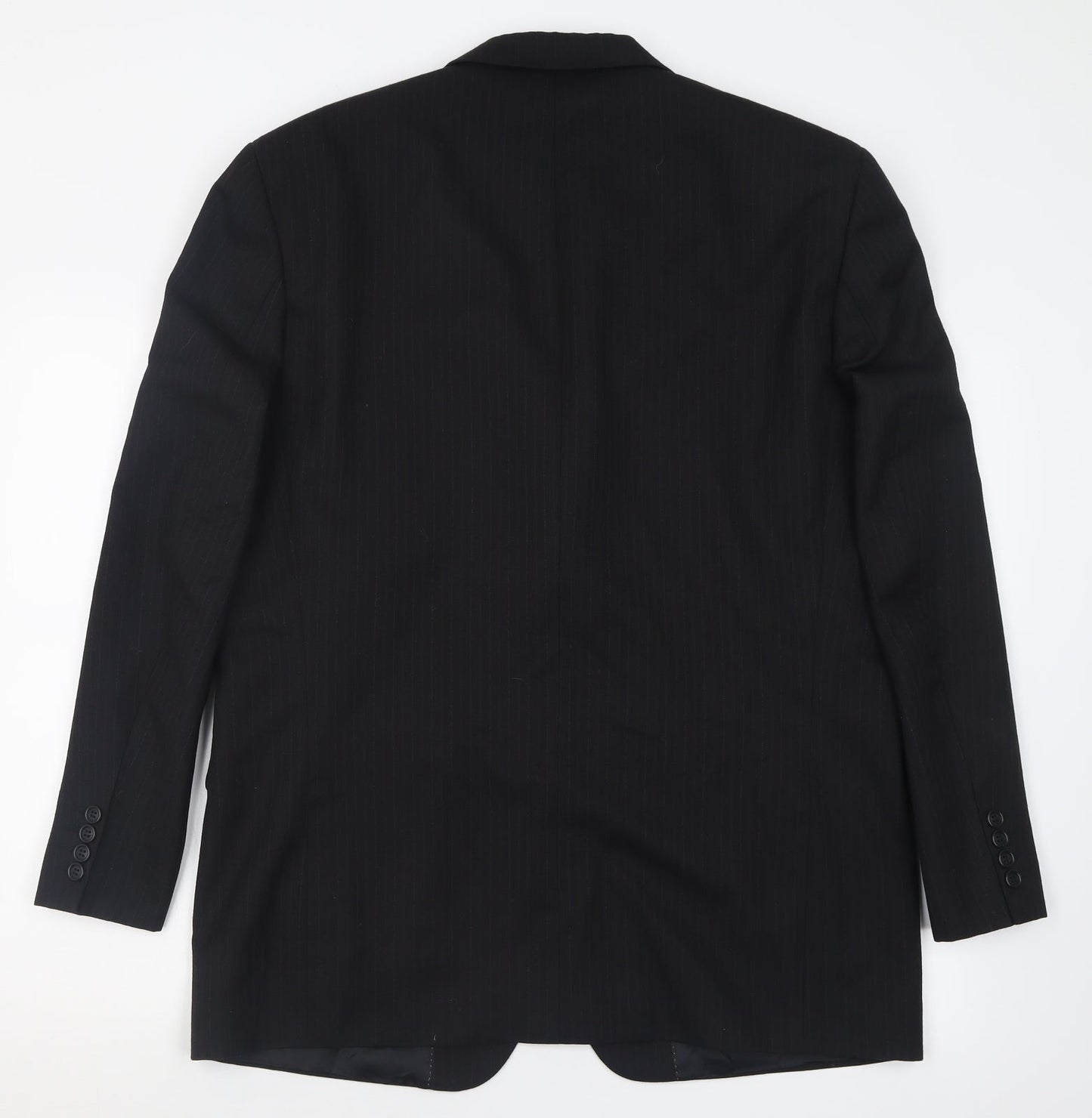 Baumer Mens Black  Polyester Jacket Blazer Size 36