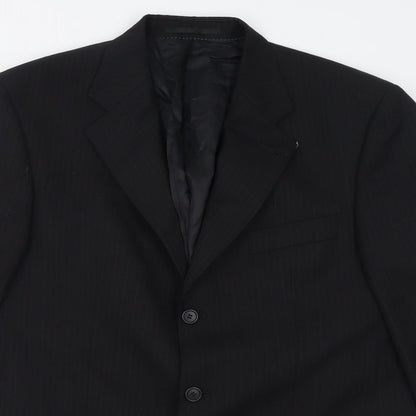 Bäumler Baumer Mens Black  Polyester Jacket Blazer Size 36
