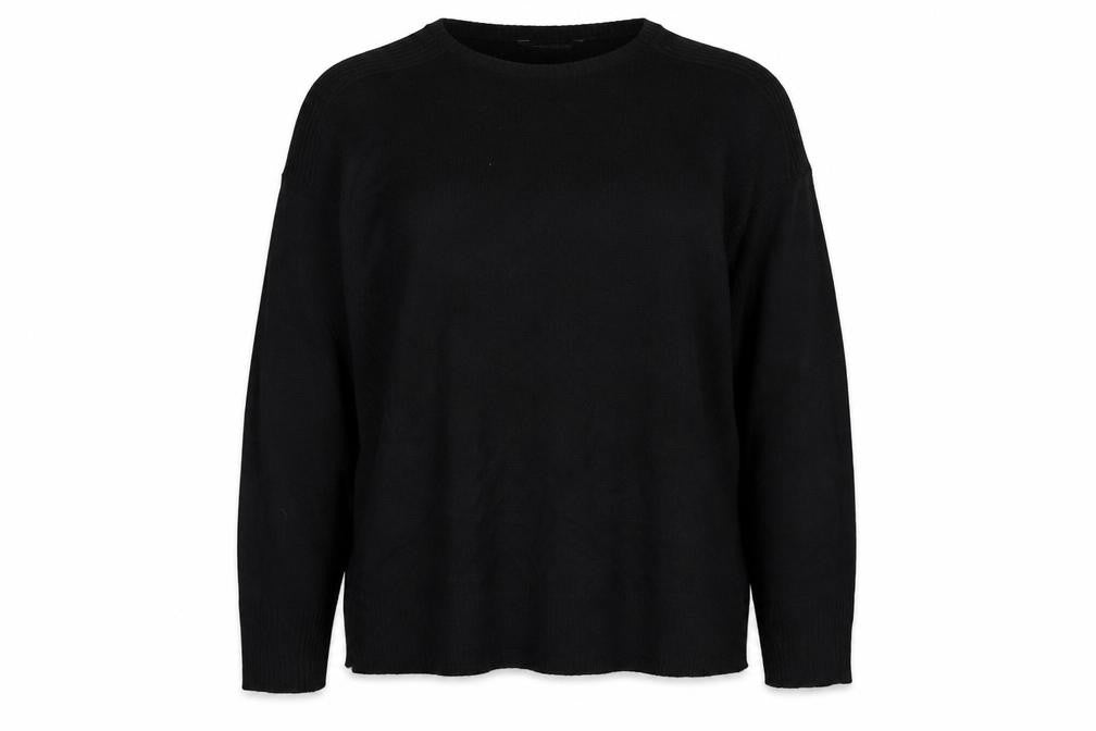 Select Womens Black Round Neck  Acrylic Pullover Jumper Size XL