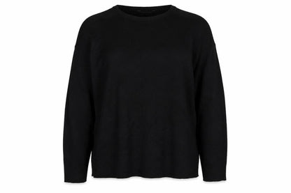 Select Womens Black Round Neck  Acrylic Pullover Jumper Size XL