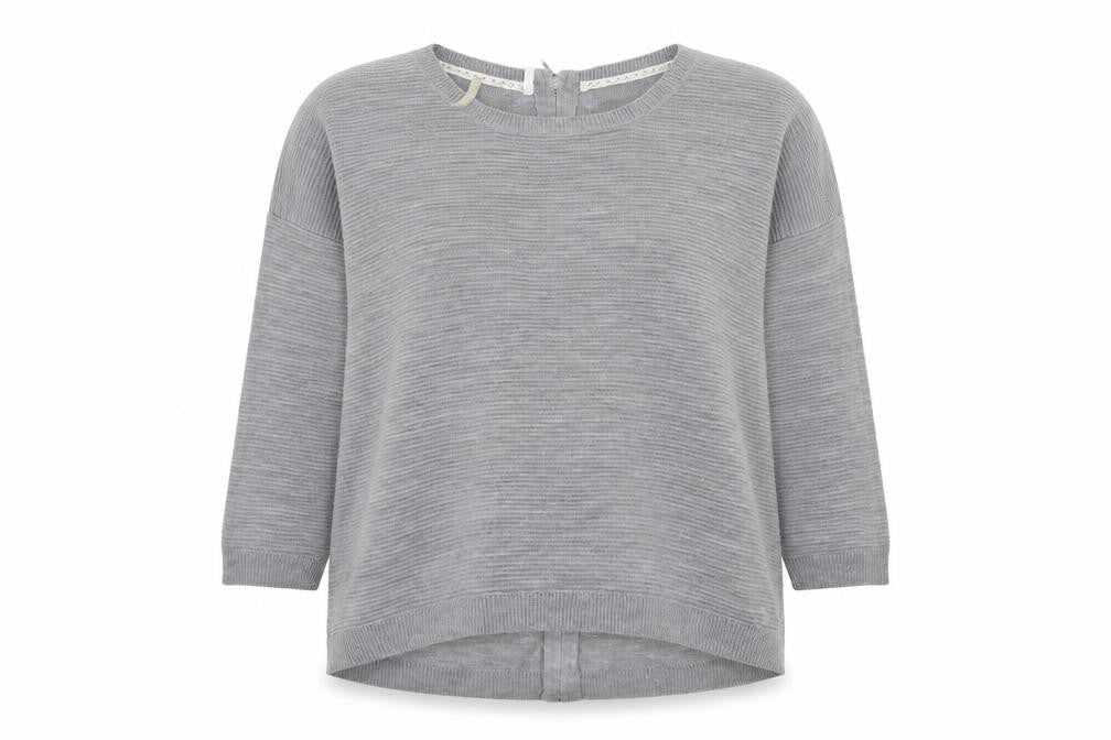 Anthology Womens Grey Scoop Neck  Acrylic Pullover Jumper Size 20