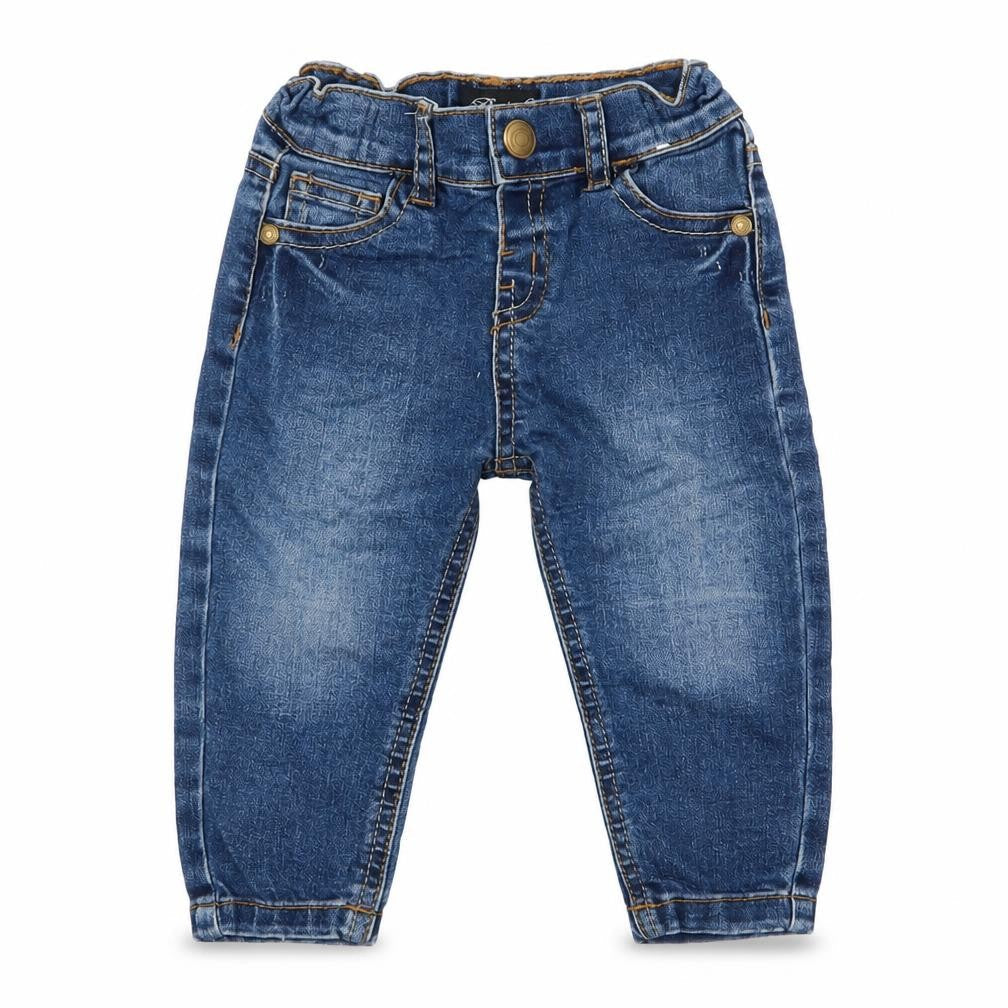 Denim Co Boys Blue  Cotton Cargo Jeans Size 6-9 Months  Button