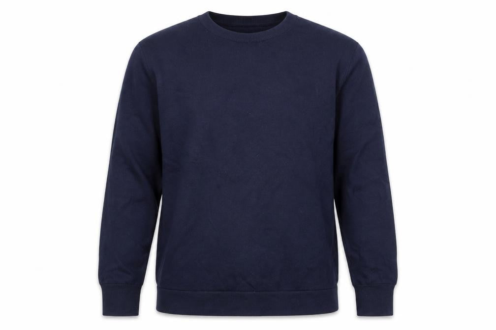 Paul Galvin Mens Blue Round Neck  Acrylic Pullover Jumper Size M