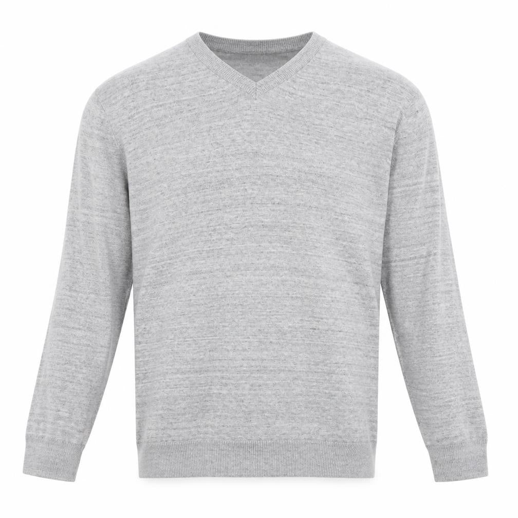Matalan Mens Grey V-Neck  Cotton Pullover Jumper Size L