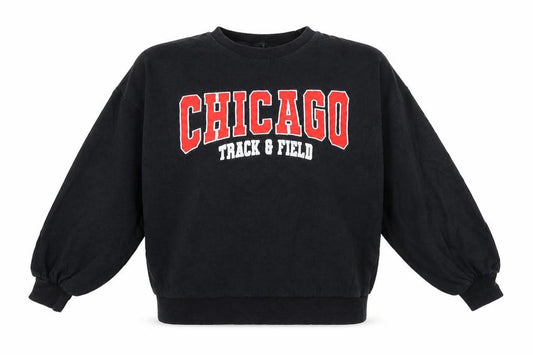 F&F Womens Black  Cotton Pullover Sweatshirt Size 10