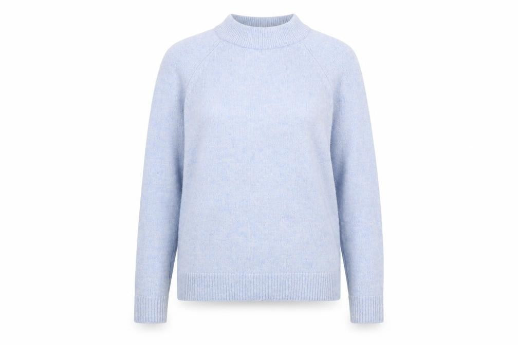H&M Womens Blue Round Neck  Polyamide Pullover Jumper Size 8