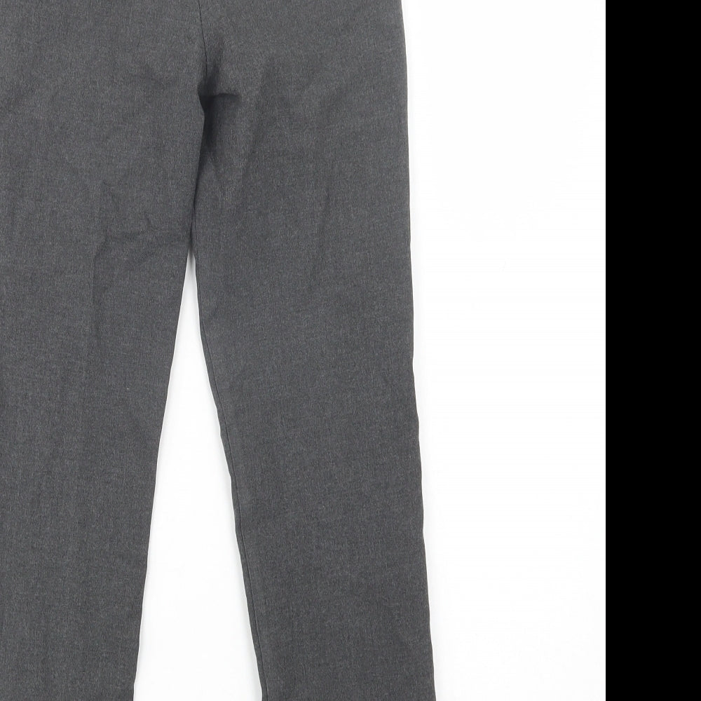 Marks and Spencer Boys Grey  Polyester Dress Pants Trousers Size 8-9 Years  Regular Button - School Wear
