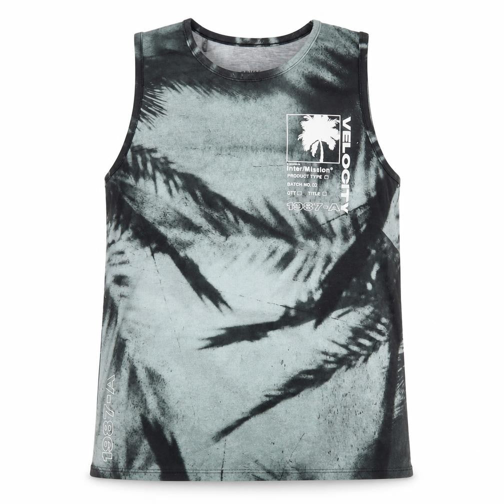 Primark Girls Green Floral Polyester Pullover Tank Size 10-11 Years Crew Neck Pullover - Palm Trees
