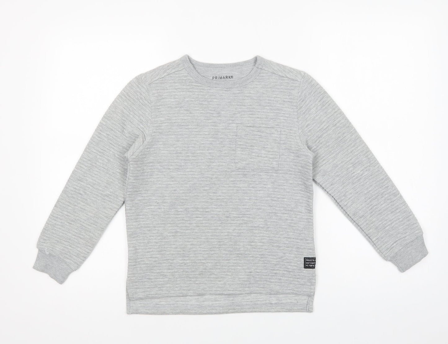 Primark Boys Grey  Polyester Pullover Sweatshirt Size 9-10 Years  Pullover