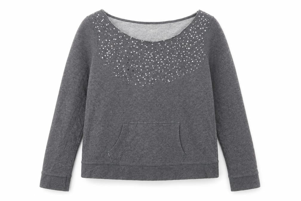 Woolworths Womens Grey  100% Cotton Pullover Sweatshirt Size M  Pullover