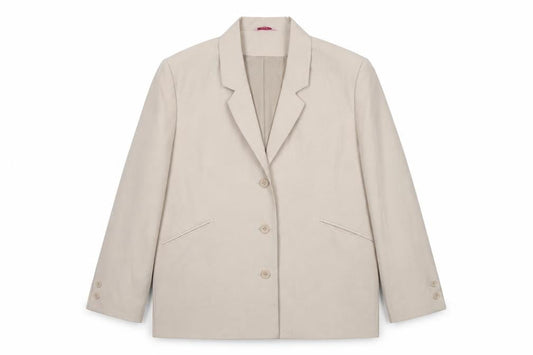 Amalina Womens Beige  100% Polyester Jacket Suit Jacket Size 16