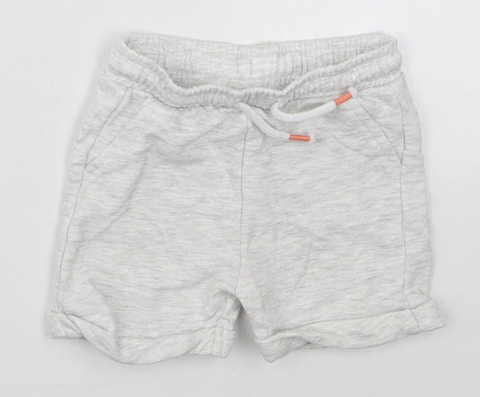 Fred&Flo Boys Grey  Cotton Sweatpants Trousers Size 6-9 Months  Drawstring - Sweat Shorts