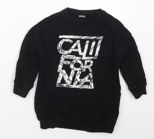 NEXT Boys Black  Cotton Pullover Sweatshirt Size 4 Years  Pullover - California