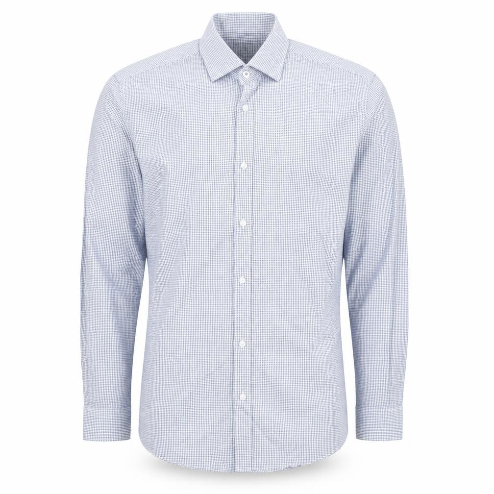 Taylor & Wright Mens Blue Geometric Cotton  Button-Up Size 14.5 Collared Button