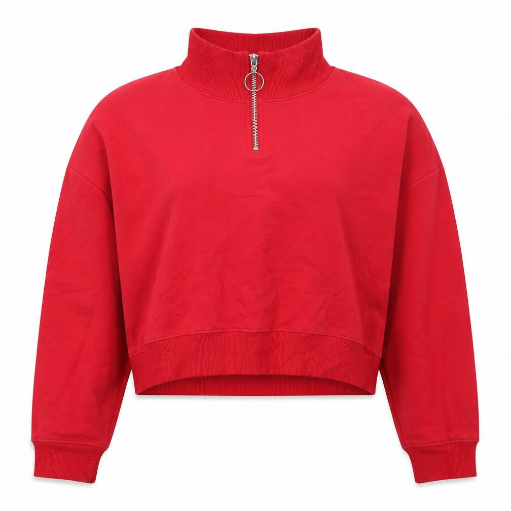 H&M Womens Red  Cotton Pullover Sweatshirt Size XS  Pullover