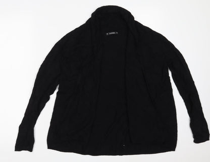 Dunnes Womens Black V-Neck  Viscose Wrap Jumper Size M