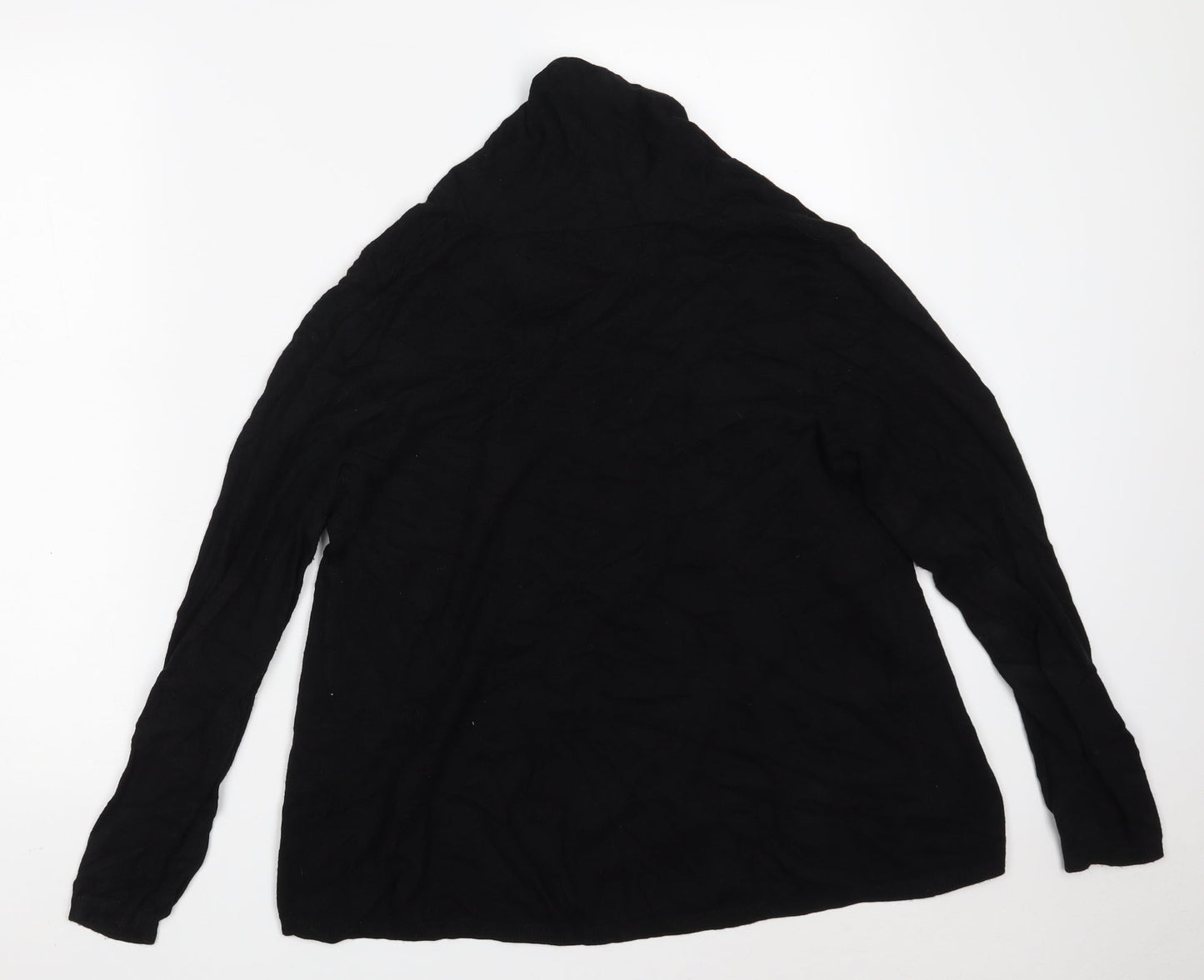 Dunnes Stores Womens Black V-Neck  Viscose Wrap Jumper Size M