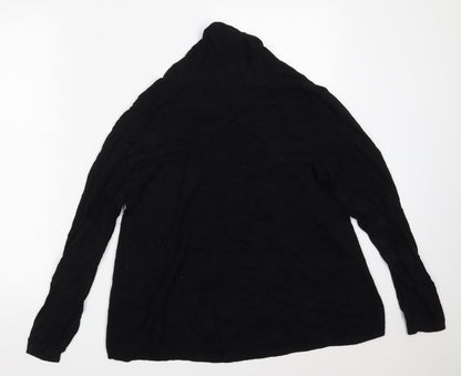 Dunnes Womens Black V-Neck  Viscose Wrap Jumper Size M