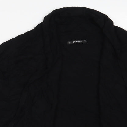Dunnes Womens Black V-Neck  Viscose Wrap Jumper Size M