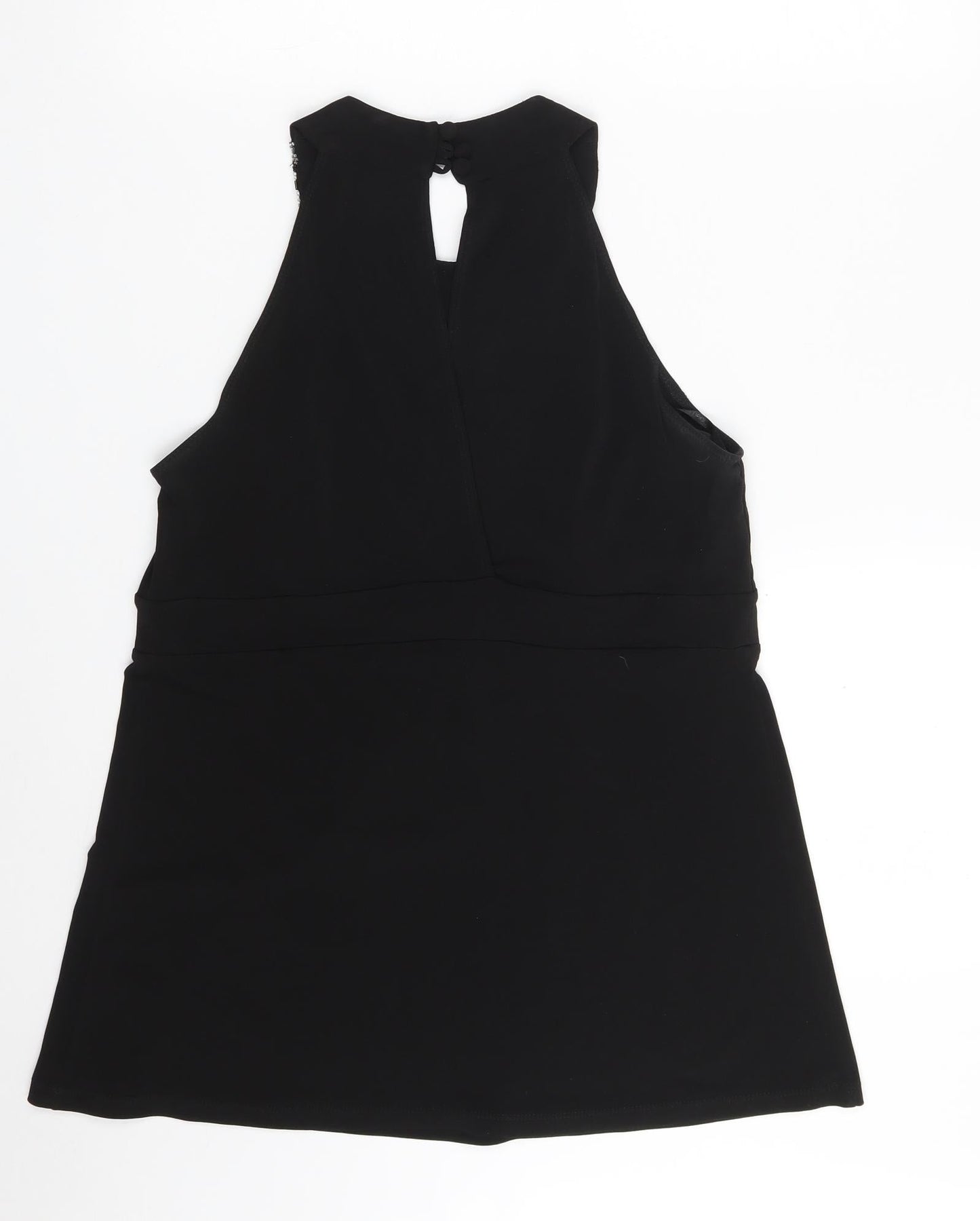 Debenhams Womens Black  Polyester A-Line  Size 14  Round Neck