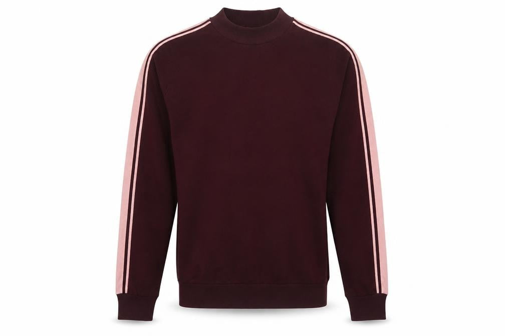 River Island Mens Purple Crew Neck Striped Polyester Pullover Jumper Size S