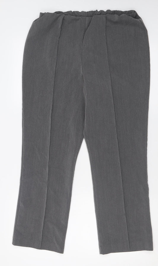 bonmar ch Womens Grey  Polyester Trousers  Size 12 L27 in Regular