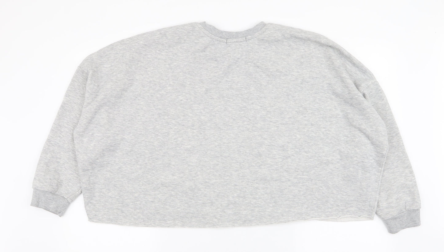 Primark Womens Grey  Polyester Pullover Sweatshirt Size XL  Pullover - Cropped