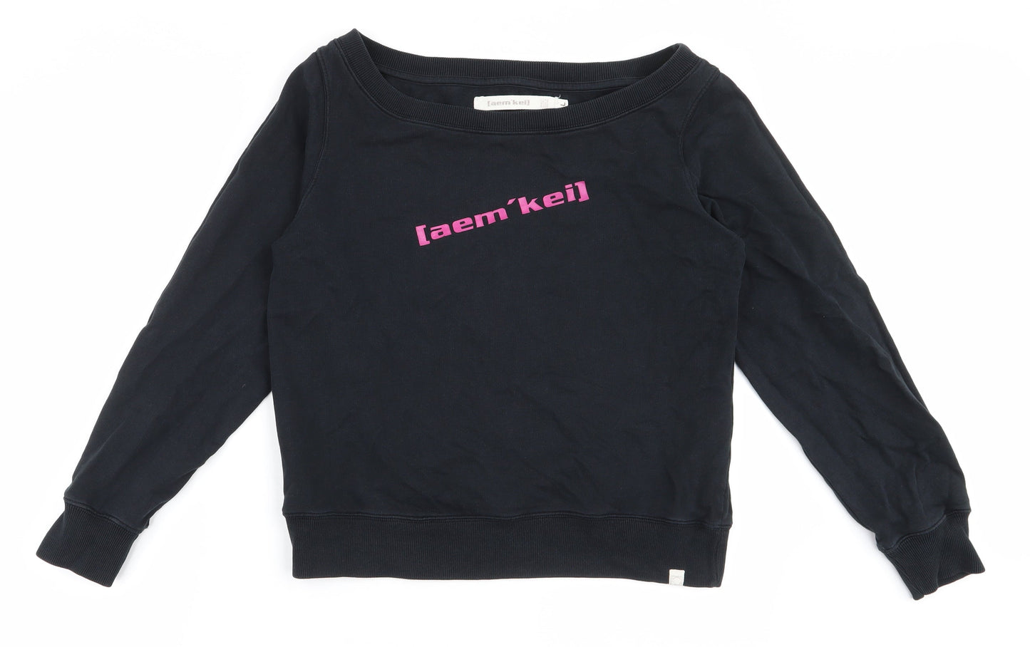Aem Kei Womens Black  100% Cotton Pullover Sweatshirt Size L  Pullover