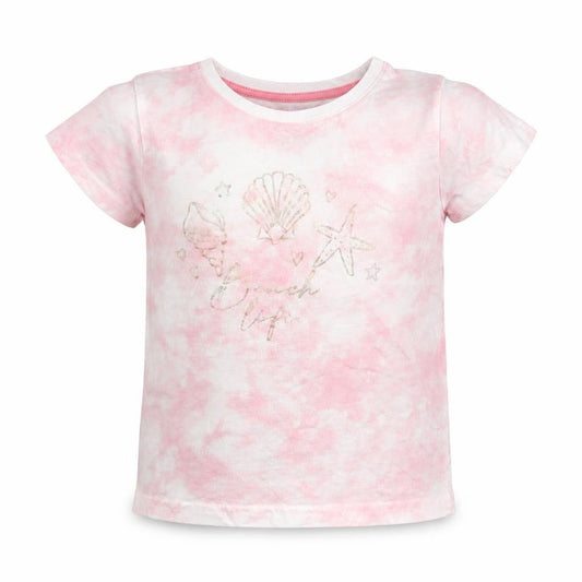 Primark Girls Pink  Cotton Basic T-Shirt Size 7-8 Years Crew Neck  - Shells, Tie Dye