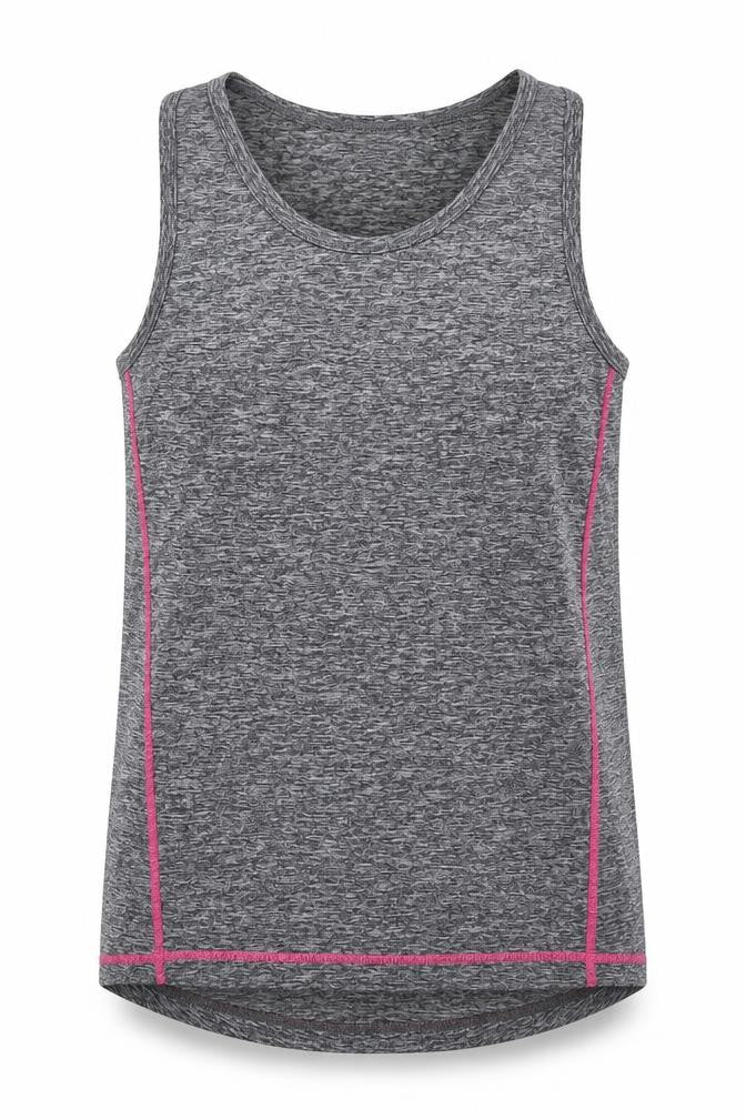 NEXT Girls Grey  Polyester Jersey Tank Size 9 Years Scoop Neck Pullover