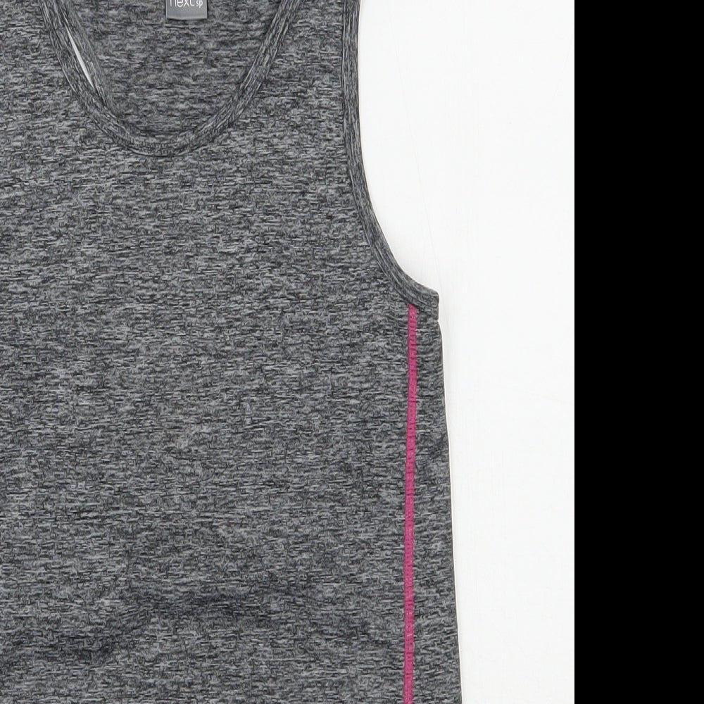 NEXT Girls Grey  Polyester Jersey Tank Size 9 Years Scoop Neck Pullover