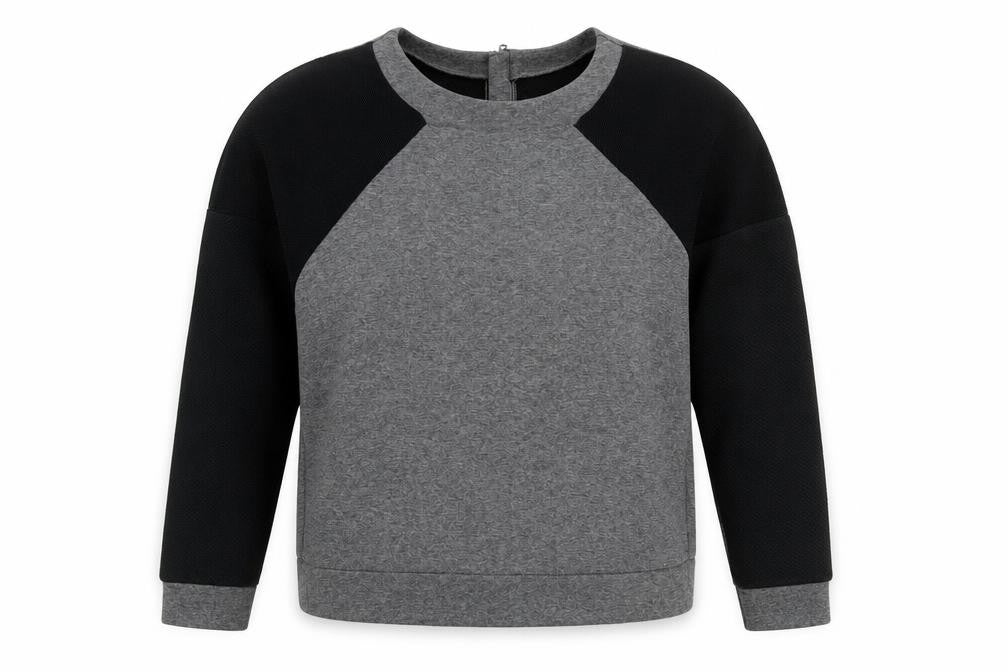 United Colors of Benetton Womens Grey  Polyester Pullover Sweatshirt Size S  Pullover