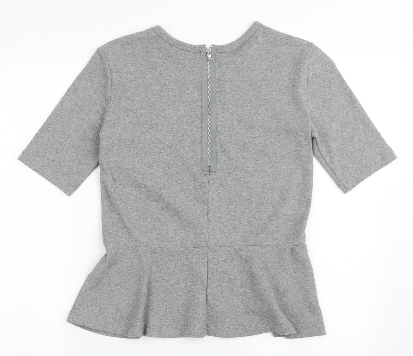Gap Womens Grey  Polyester Basic T-Shirt Size S Round Neck