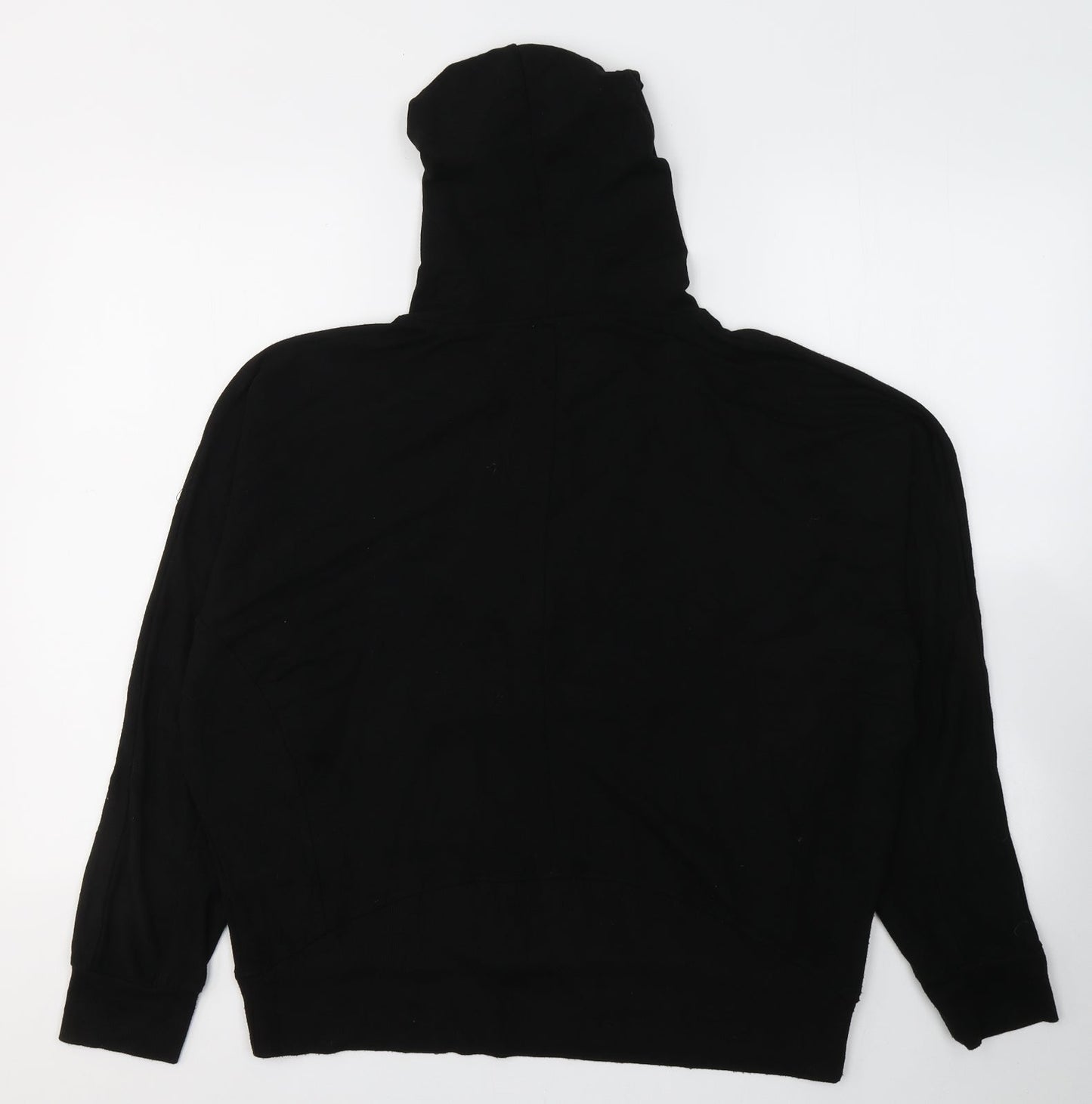 Cable & Gauge Womens Black  Viscose Pullover Hoodie Size L  Pullover