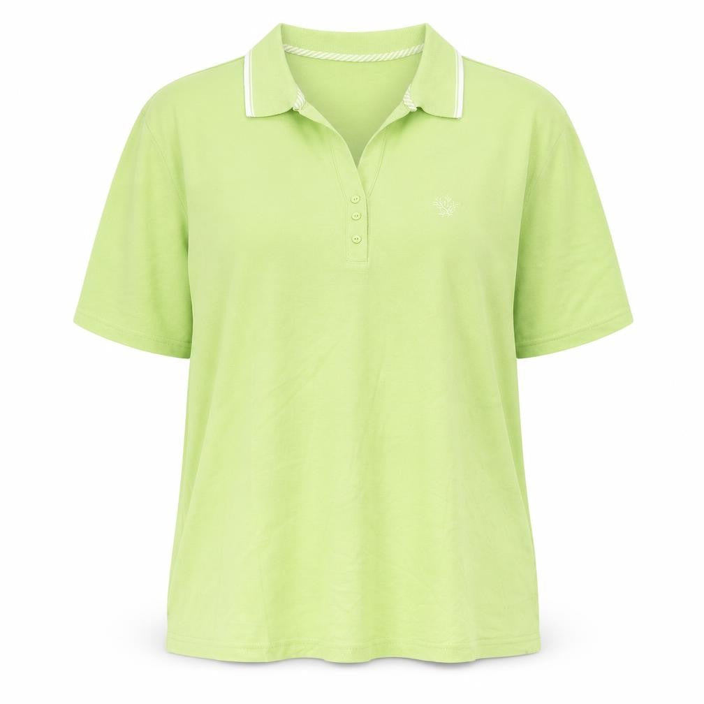 Bonmarché Mens Green 100% Cotton Polo Size XL Collared Button