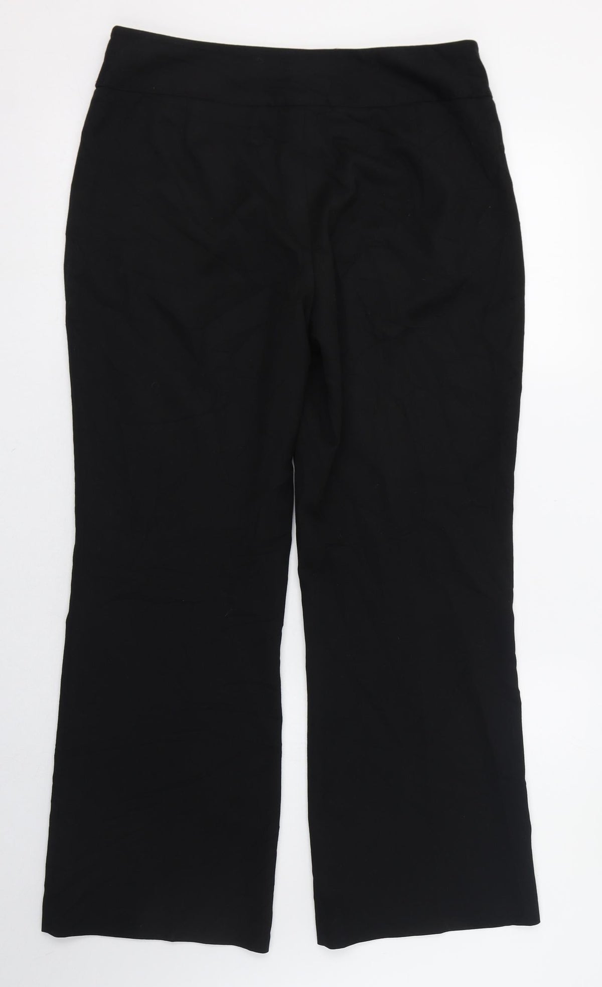 NEXT Womens Black  Polyester Trousers  Size 10 L28 in Regular Zip