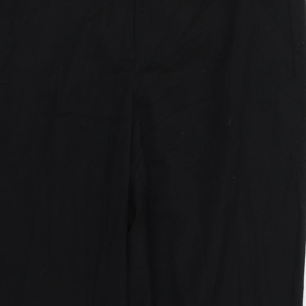 NEXT Womens Black  Polyester Trousers  Size 10 L28 in Regular Zip