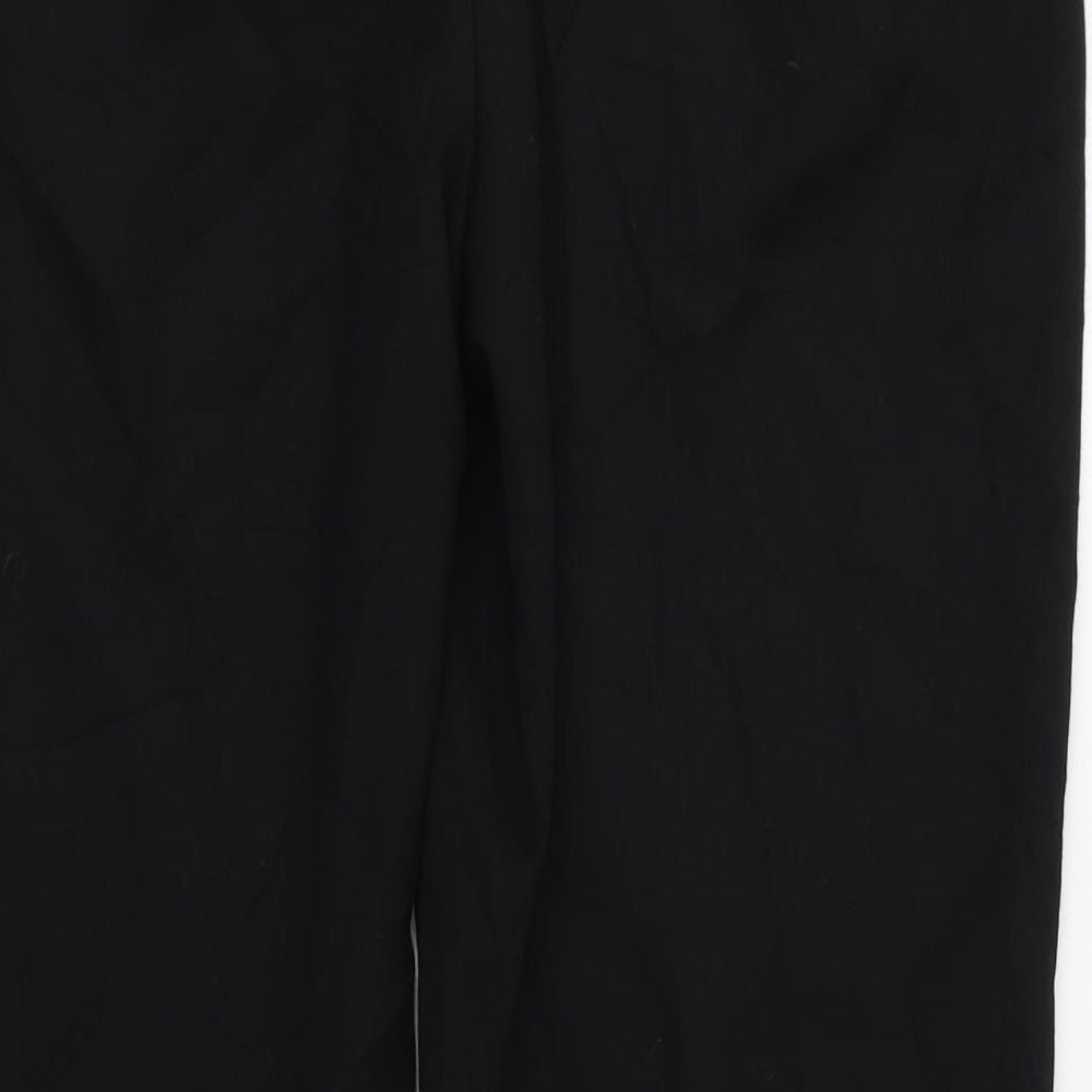 NEXT Womens Black  Polyester Trousers  Size 10 L28 in Regular Zip