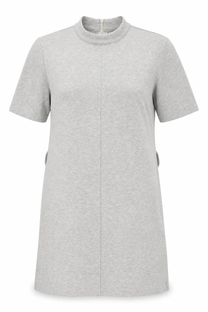 Autograph Womens Grey  Viscose T-Shirt Dress  Size 10  Round Neck Zip