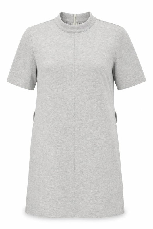 Autograph Womens Grey  Viscose T-Shirt Dress  Size 10  Round Neck Zip