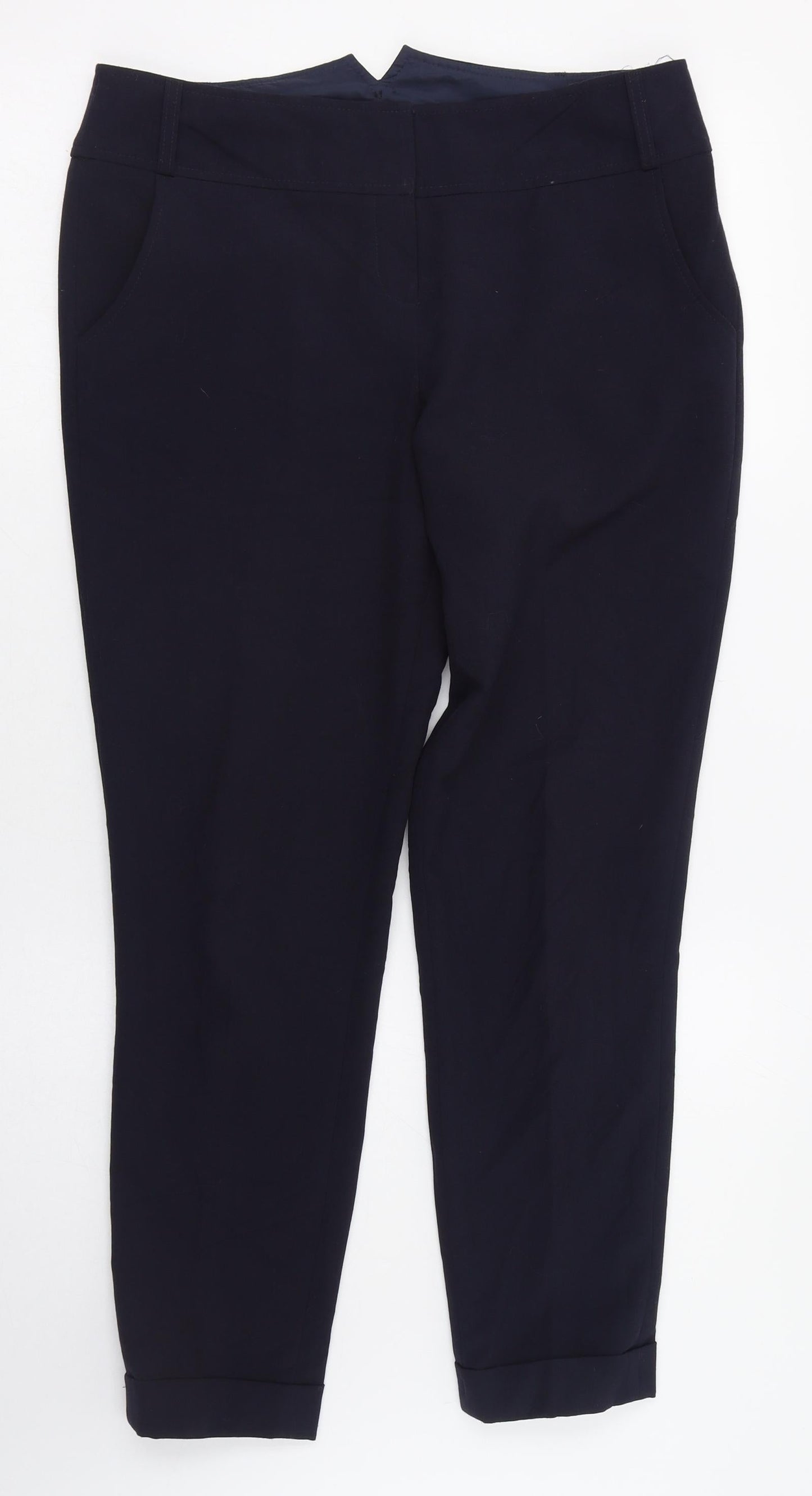 Red Herring Womens Blue  Polyester Trousers  Size 10 L28 in Regular Zip