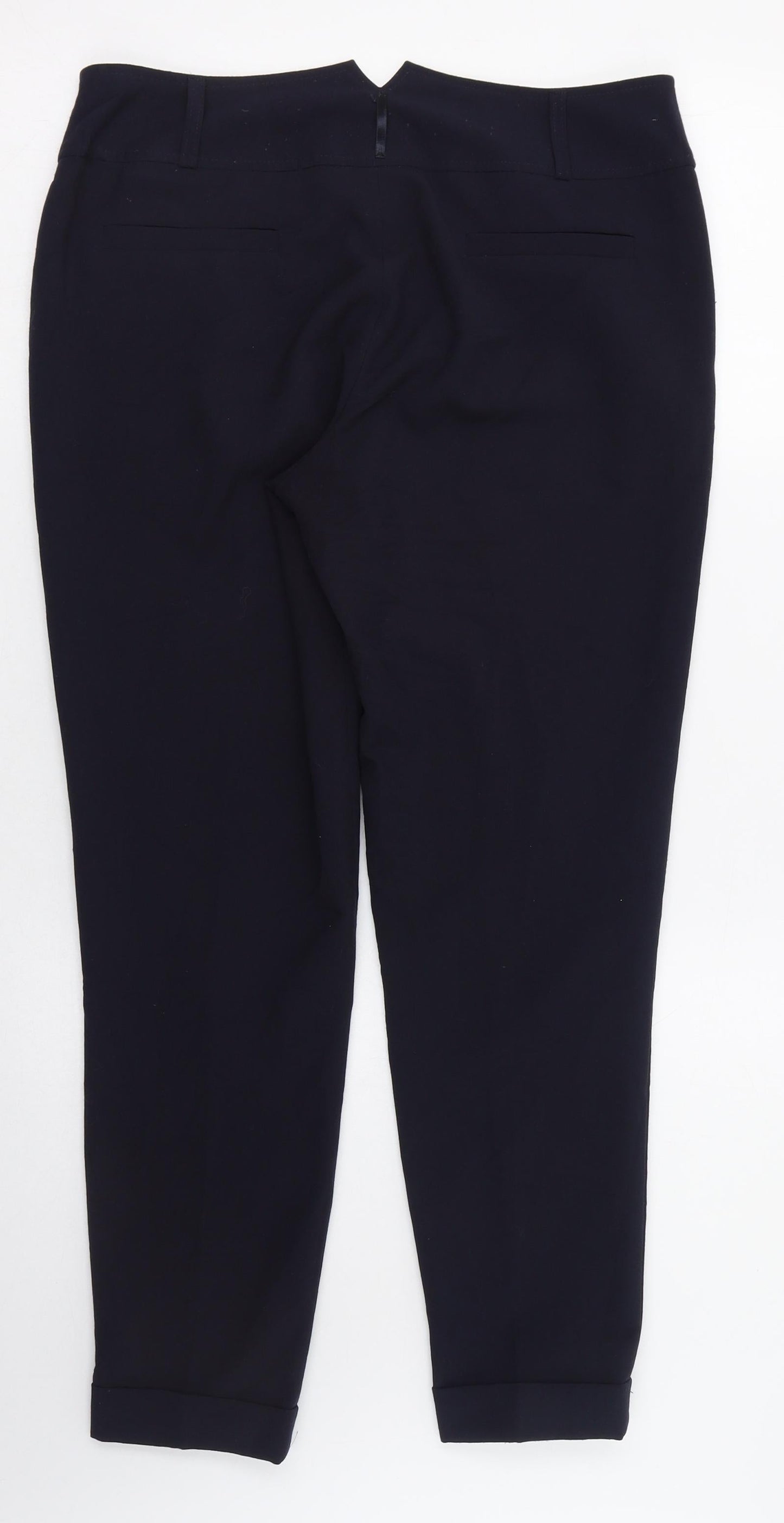 Red Herring Womens Blue  Polyester Trousers  Size 10 L28 in Regular Zip