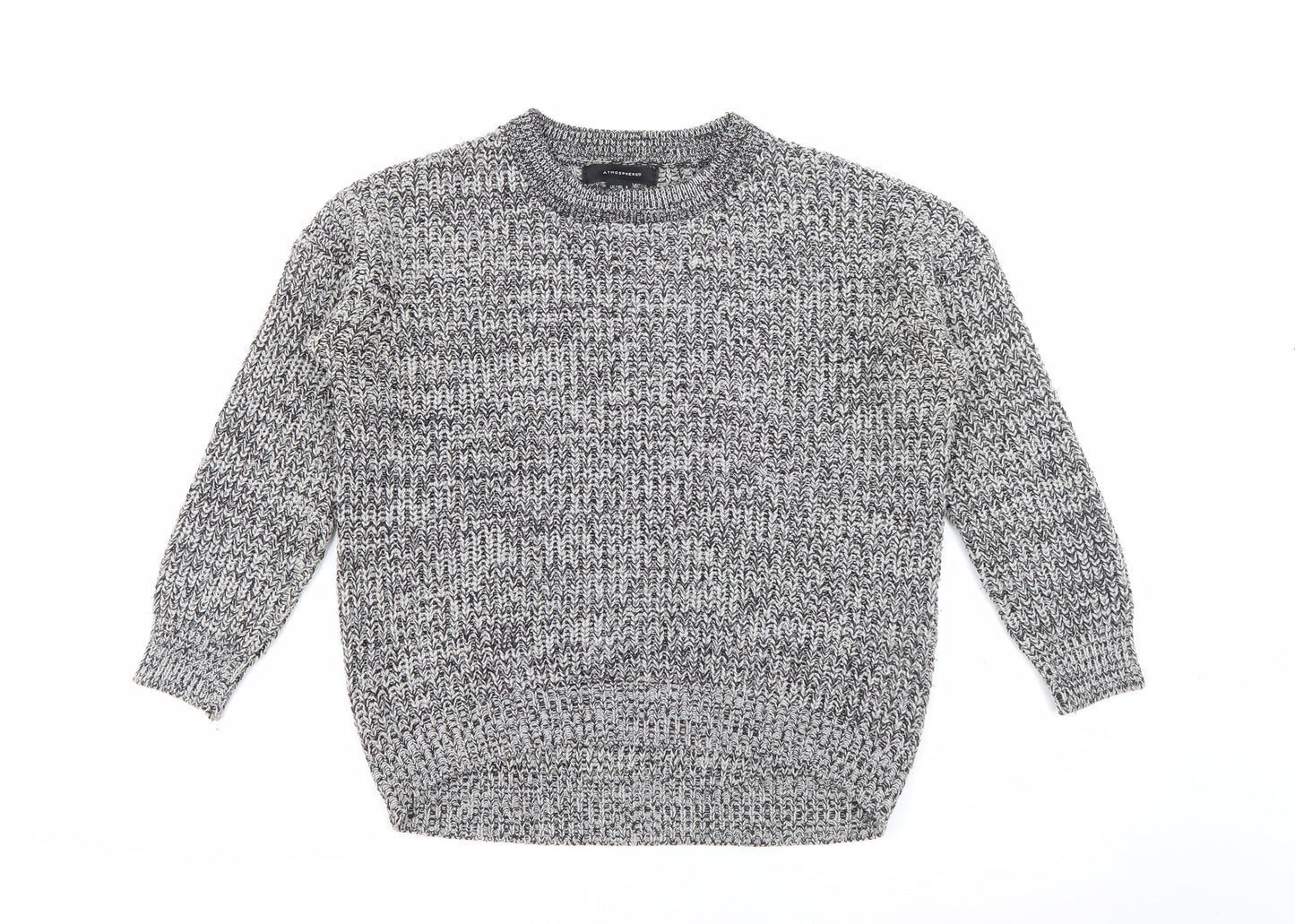 Atmosphere Womens Grey Crew Neck  Acrylic Pullover Jumper Size 8