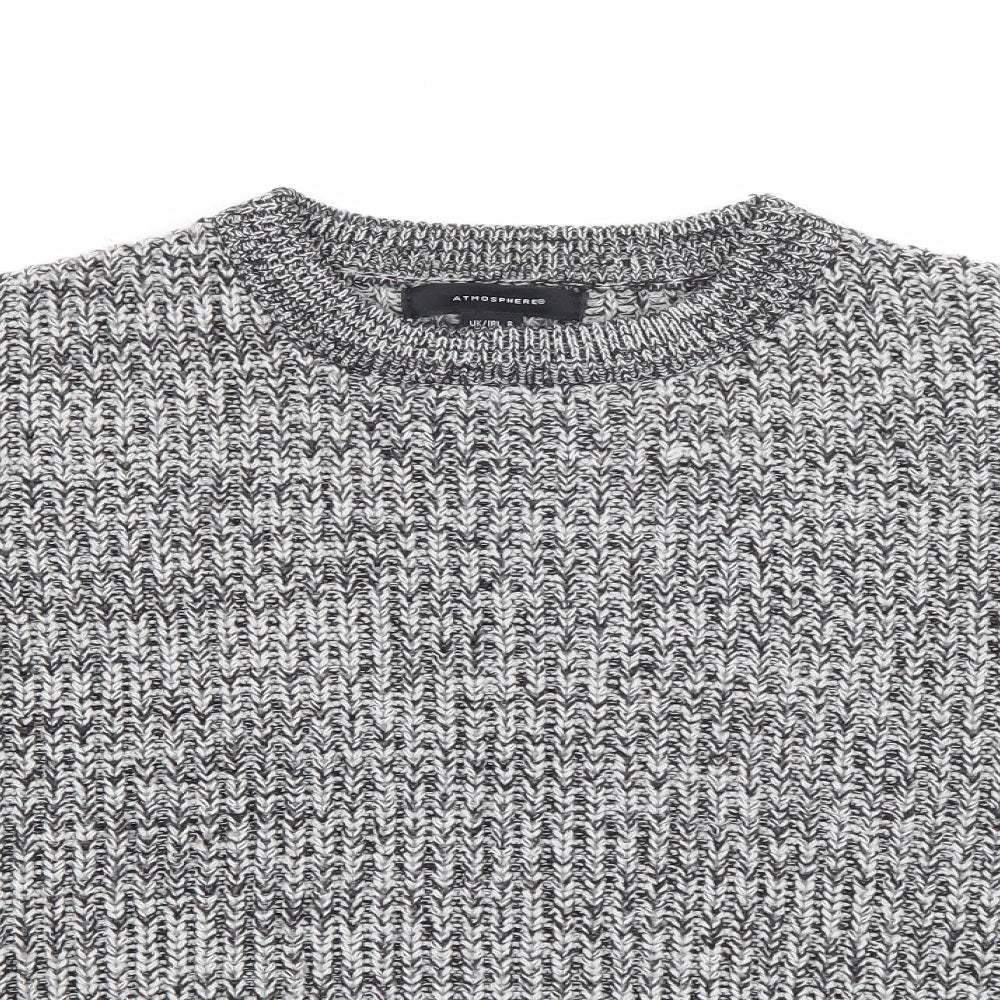 Atmosphere Womens Grey Crew Neck  Acrylic Pullover Jumper Size 8