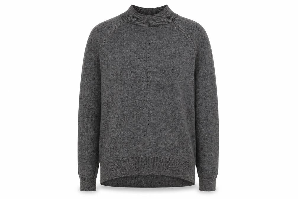 F&F Womens Grey High Neck  Viscose Pullover Jumper Size 8