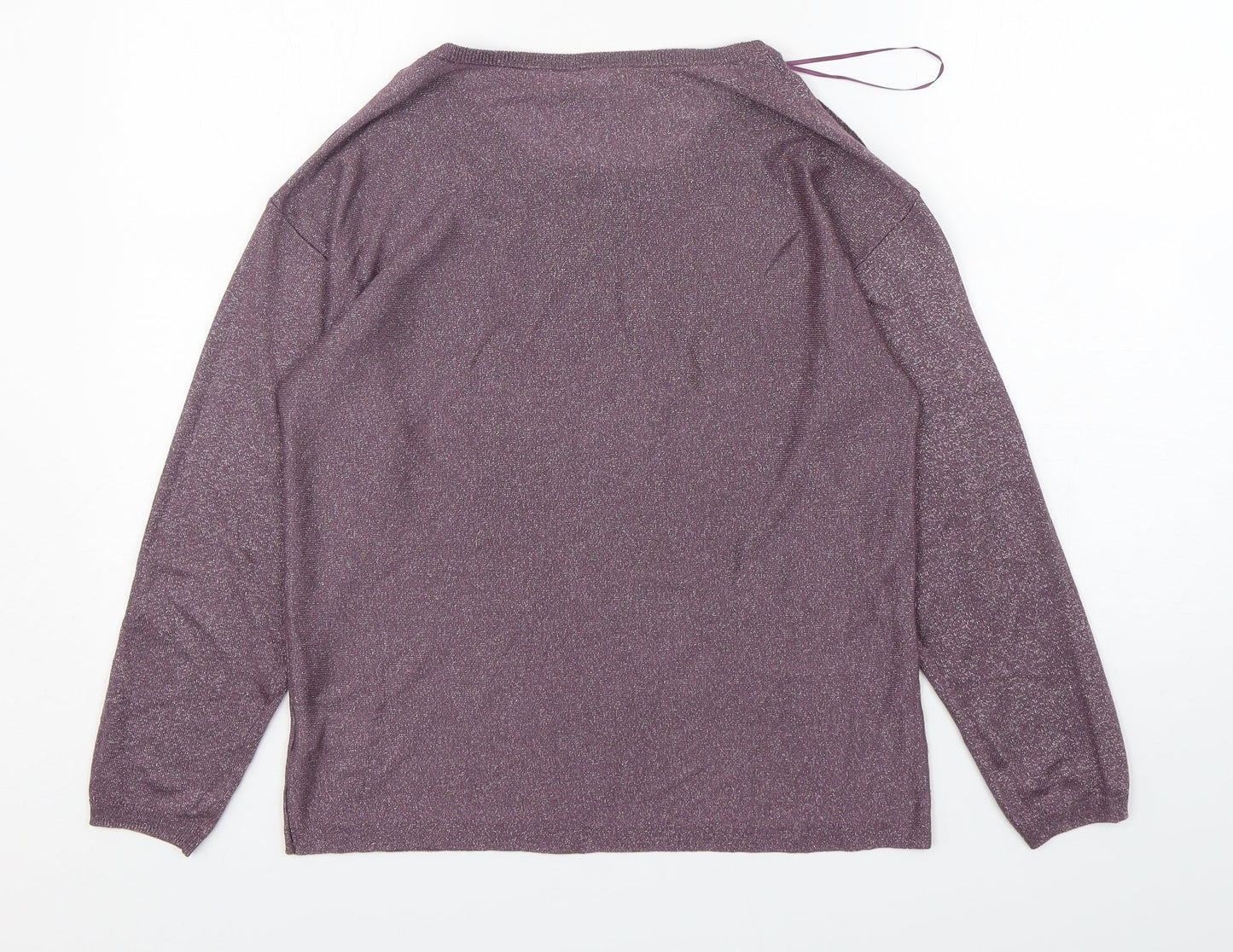 NEXT Womens Purple Round Neck  Viscose Pullover Jumper Size S