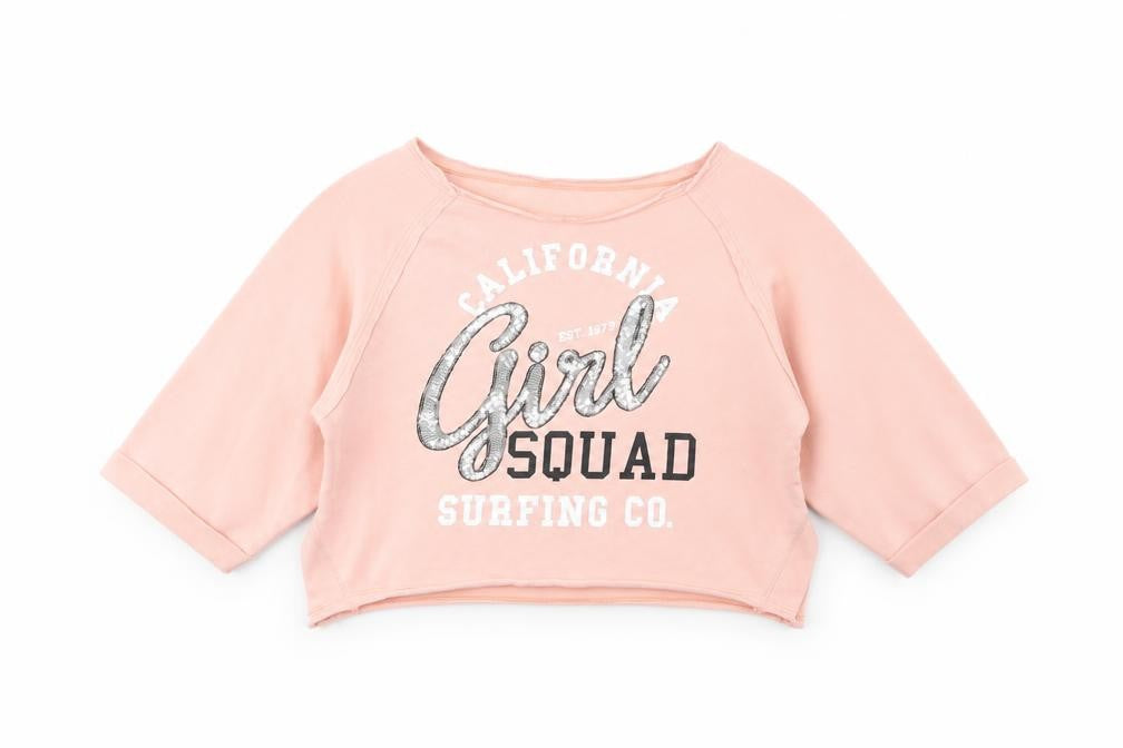 River Island Girls Pink  Cotton Pullover Sweatshirt Size 5-6 Years  Pullover - California
