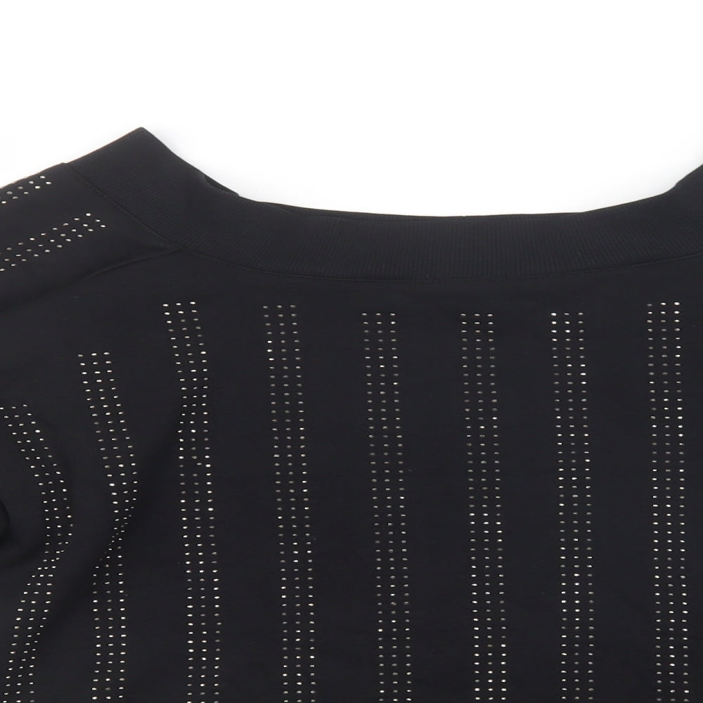 River Island Womens Black  Cotton Pullover Sweatshirt Size XS  Pullover