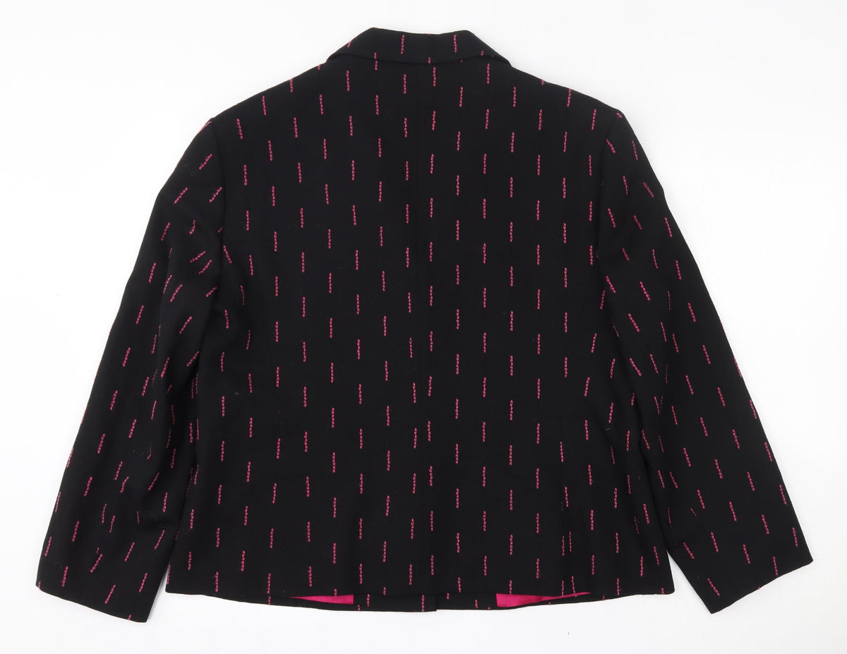 Max Pierre Womens Black   Jacket Blazer Size 16  Button